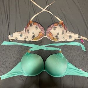 2 Victoria Secret Push Up Bikini Tops 👙 34DD